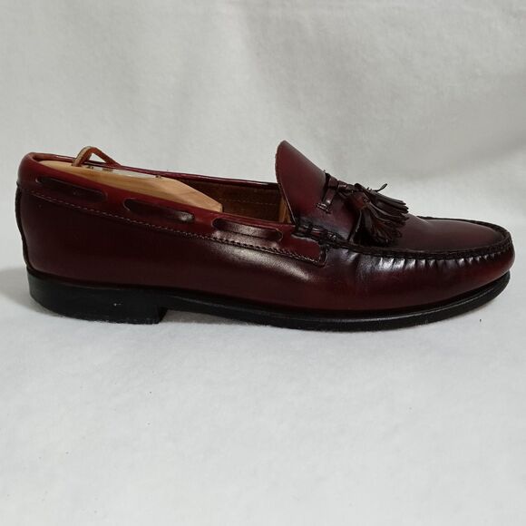 G H Bass Weejuns Eddington Mens Tassel Loafers Size 10.5 D Burgundy main image 5